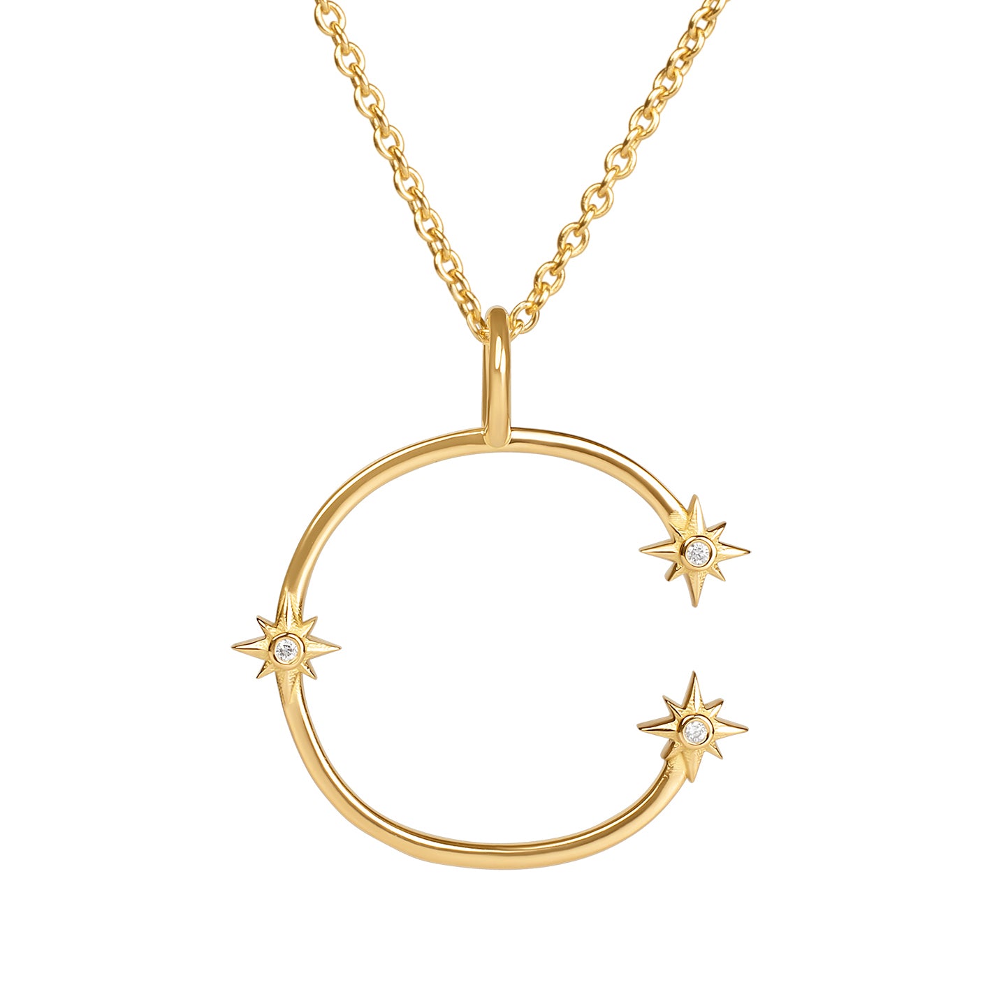 Initial Constellation Pendant Necklace