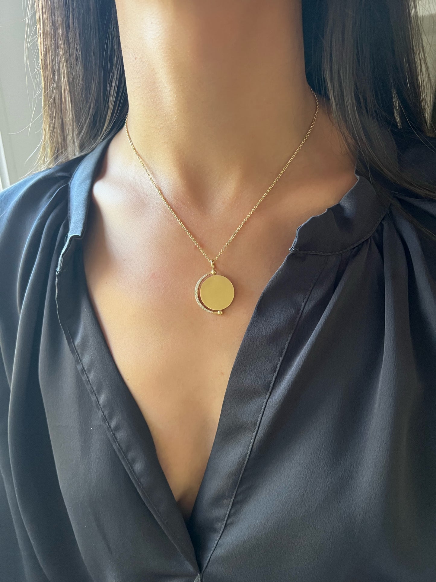 Rotating Diamond Constellation Necklace