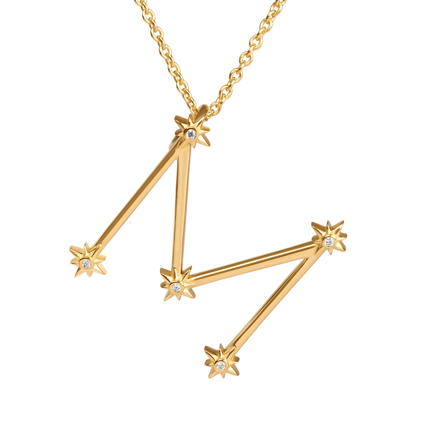 Initial Constellation Pendant Necklace