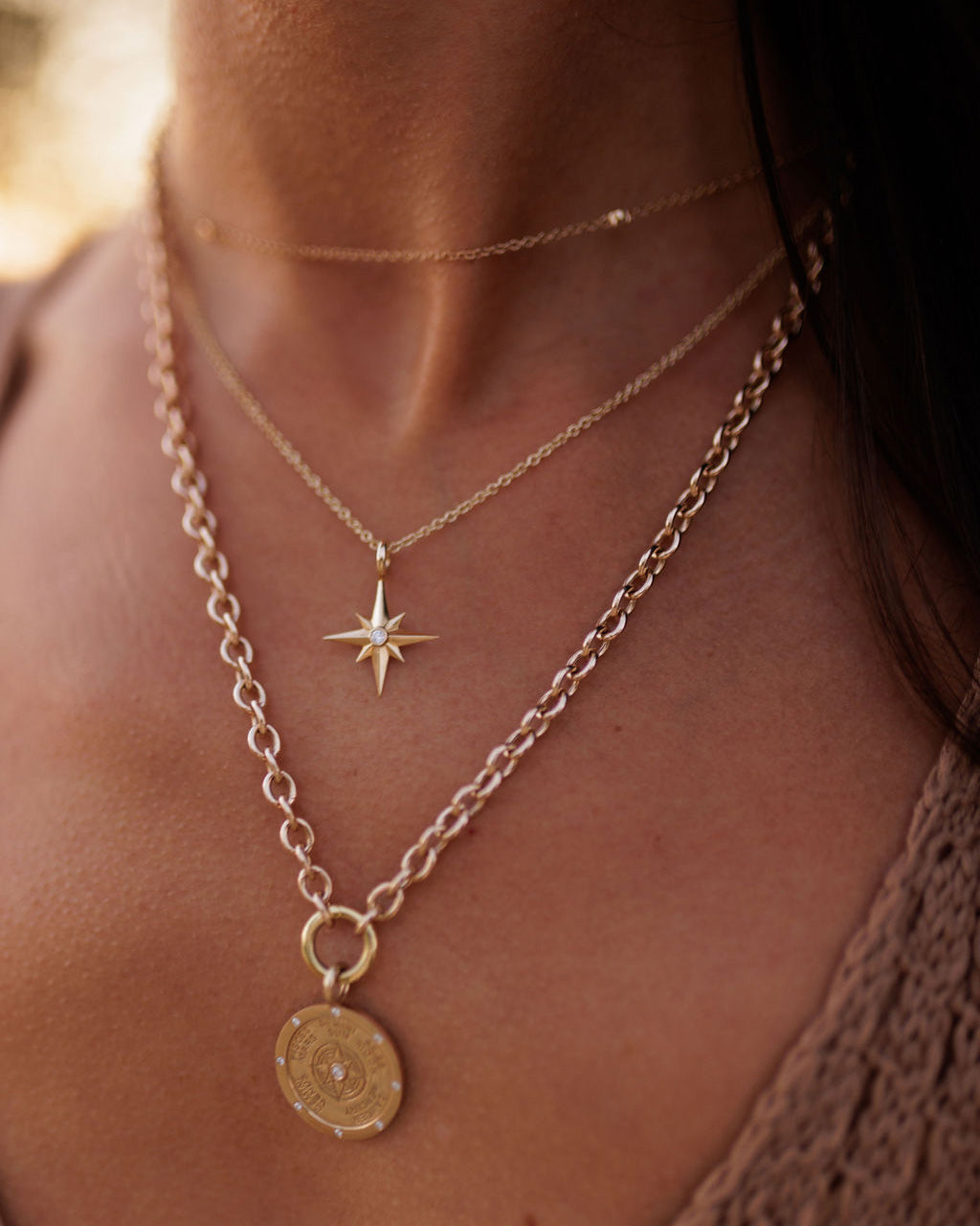 Starlight Diamond Star Necklace
