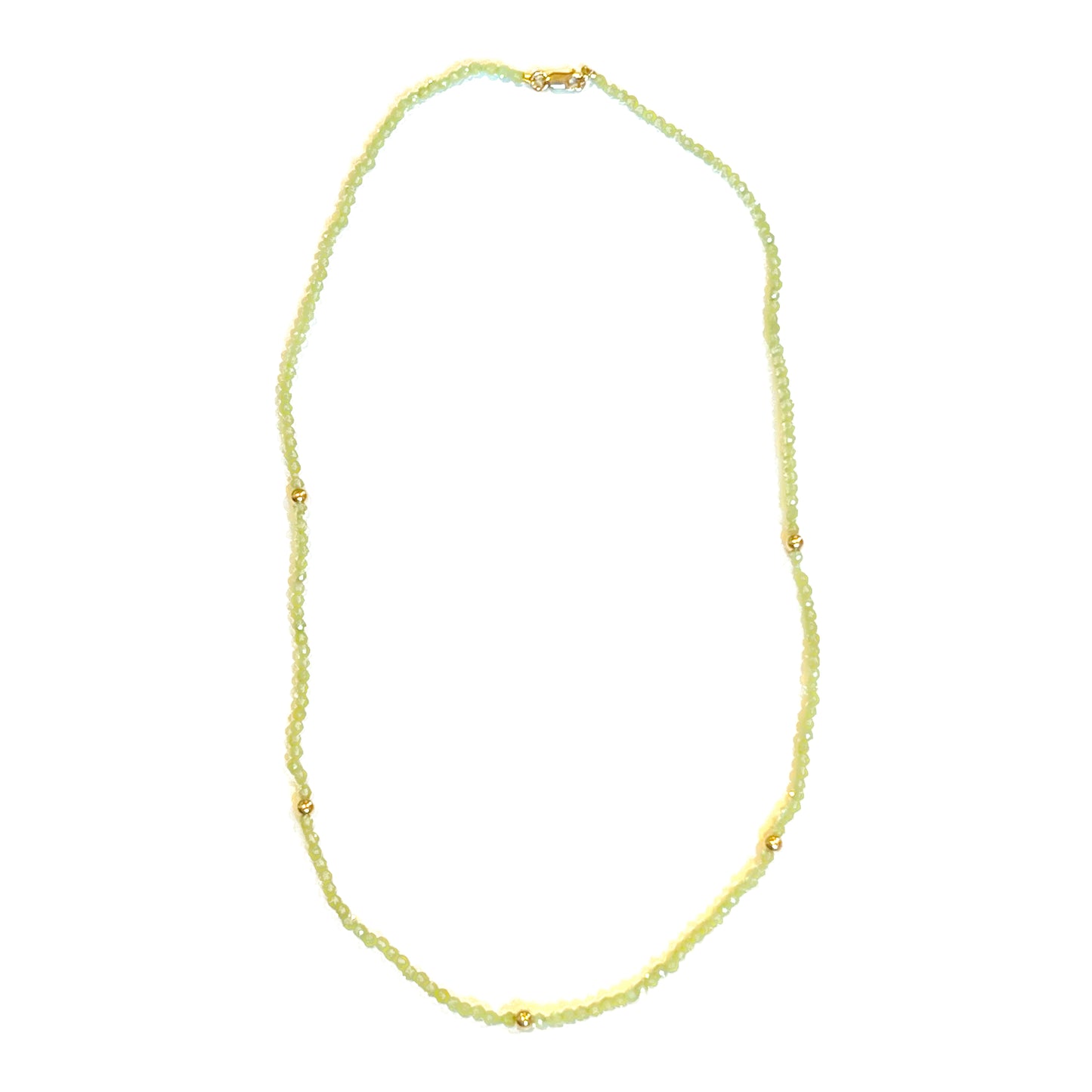 Gemstone Bead Necklace Peridot