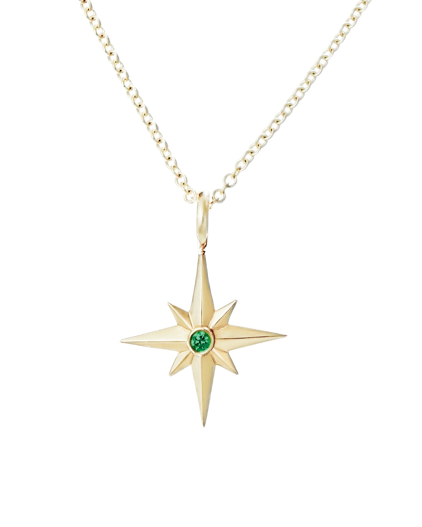 Starlight Emerald Star Necklace