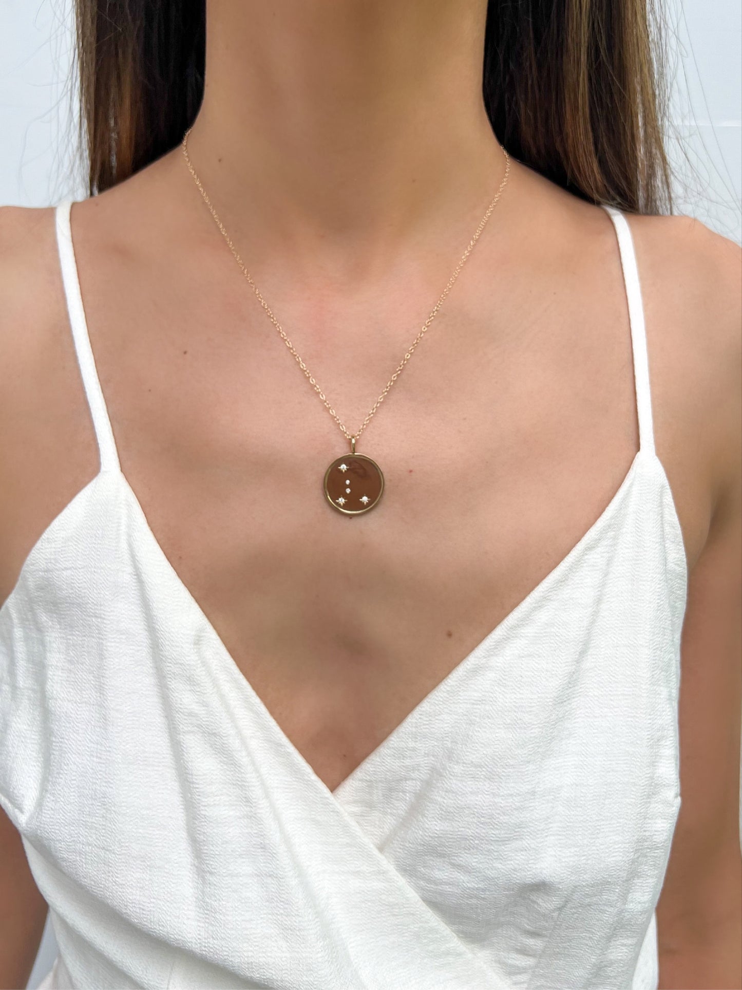 Double Sided Constellation Cancer Necklace