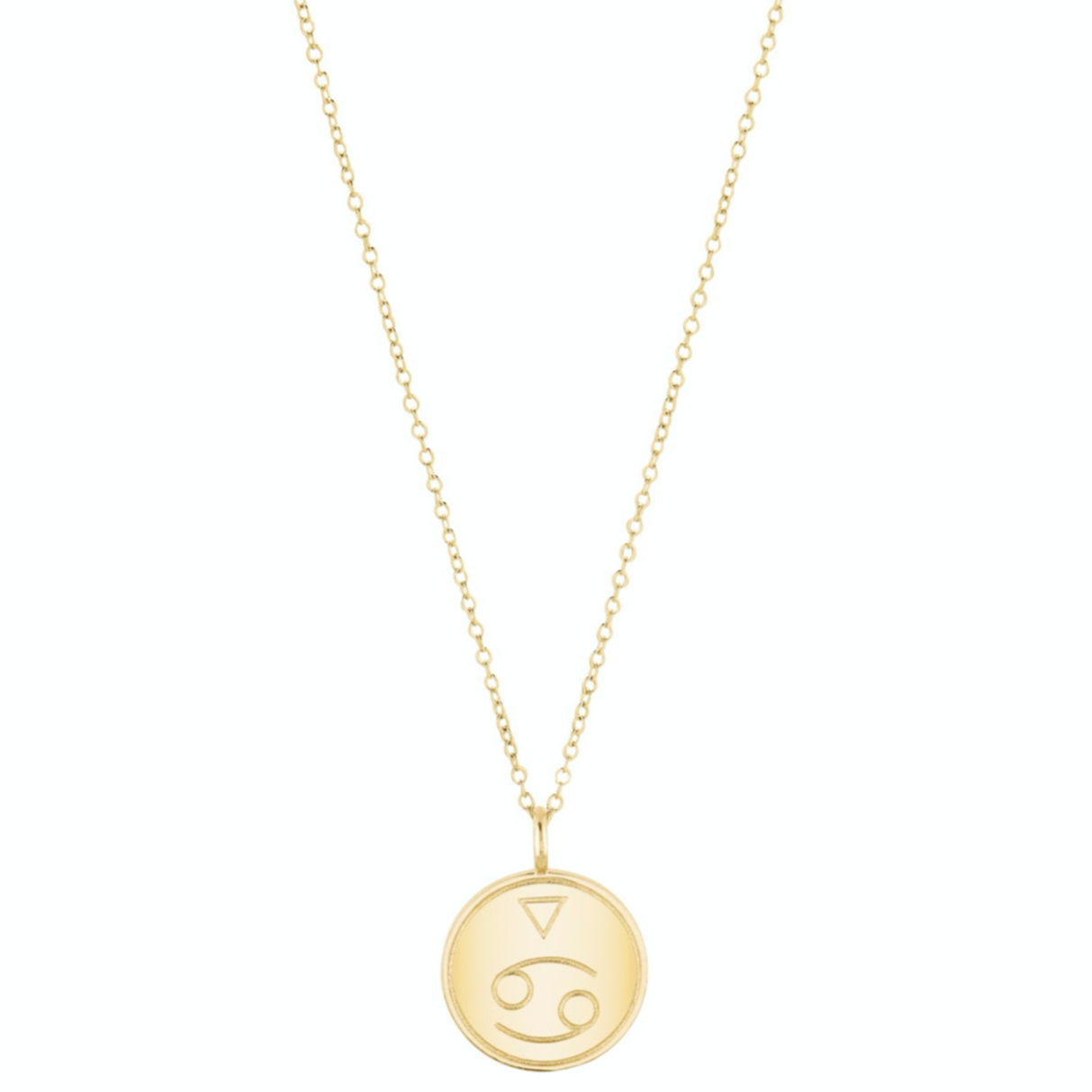 14K YG Cancer Constellation Necklace