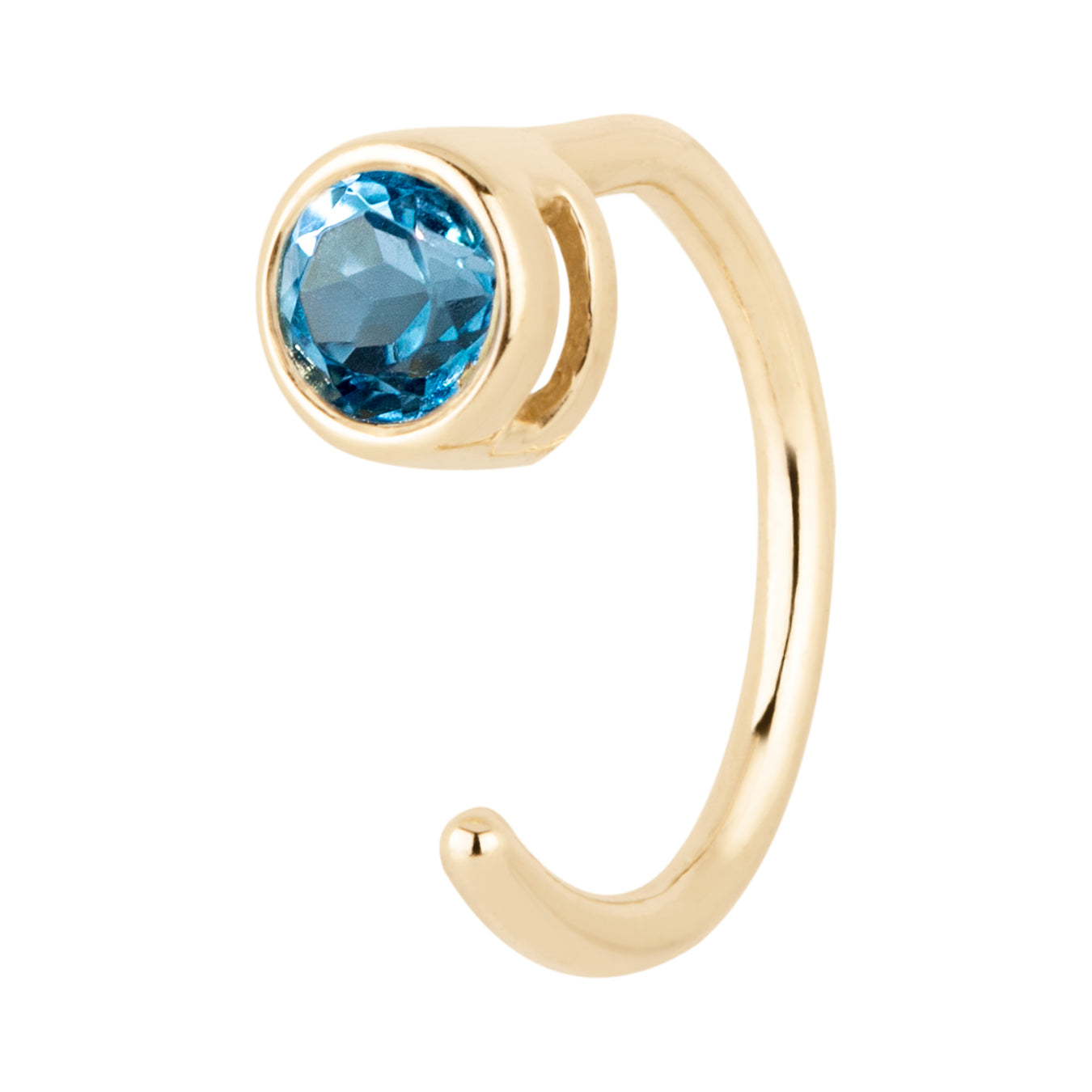 Gemstone Huggie Earring (Single)