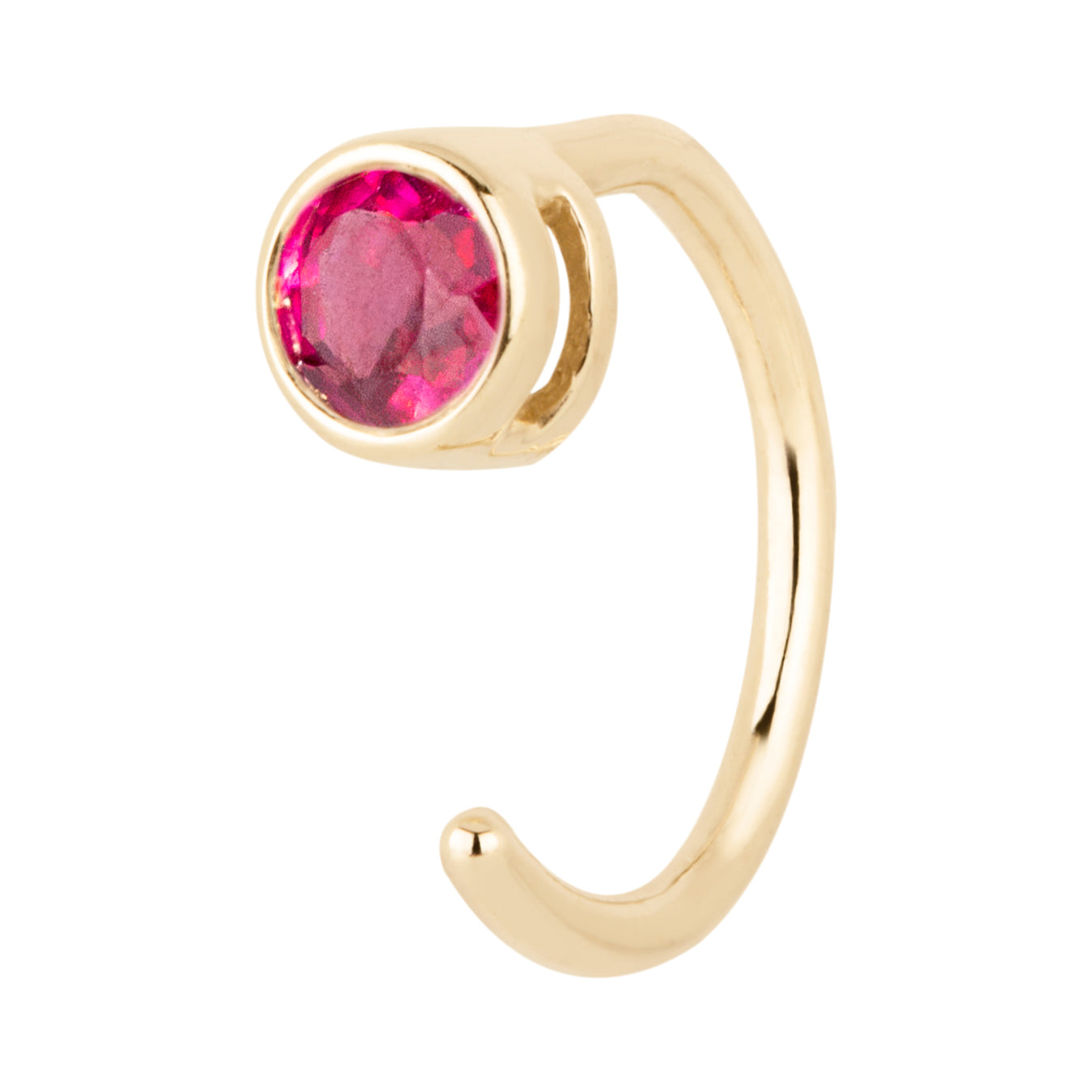 Gemstone Huggie Earring (Single)