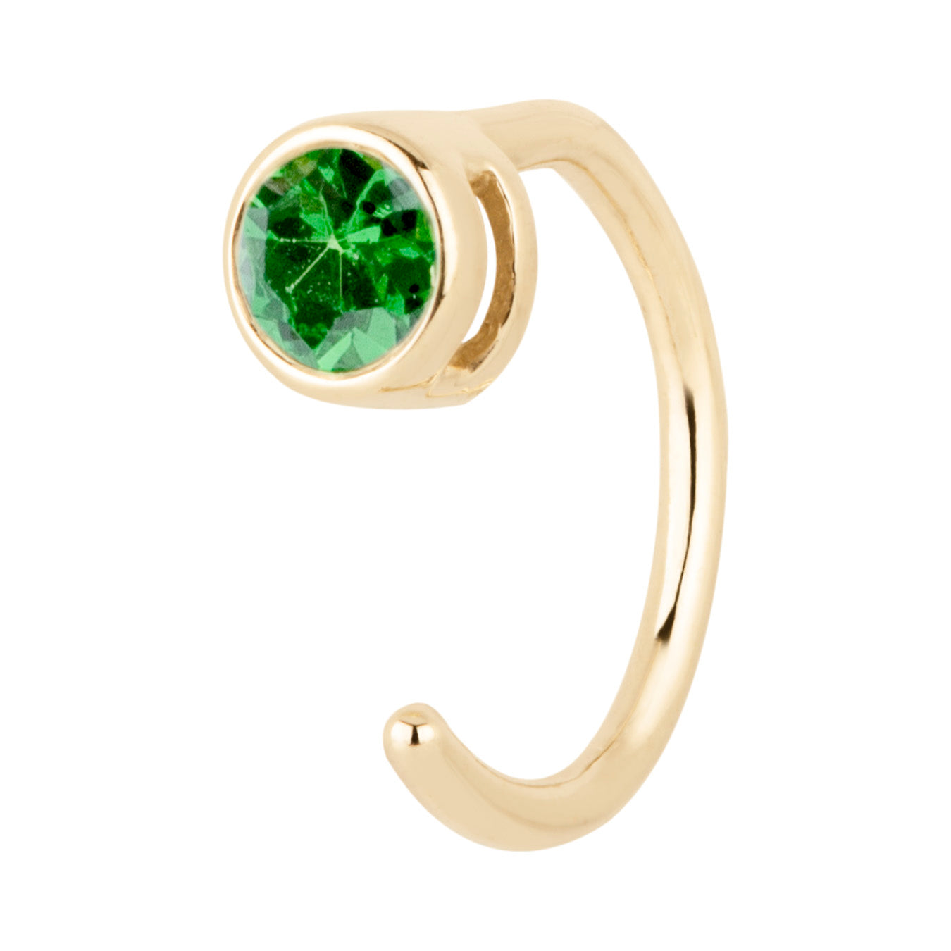 Gemstone Huggie Earring (Single)