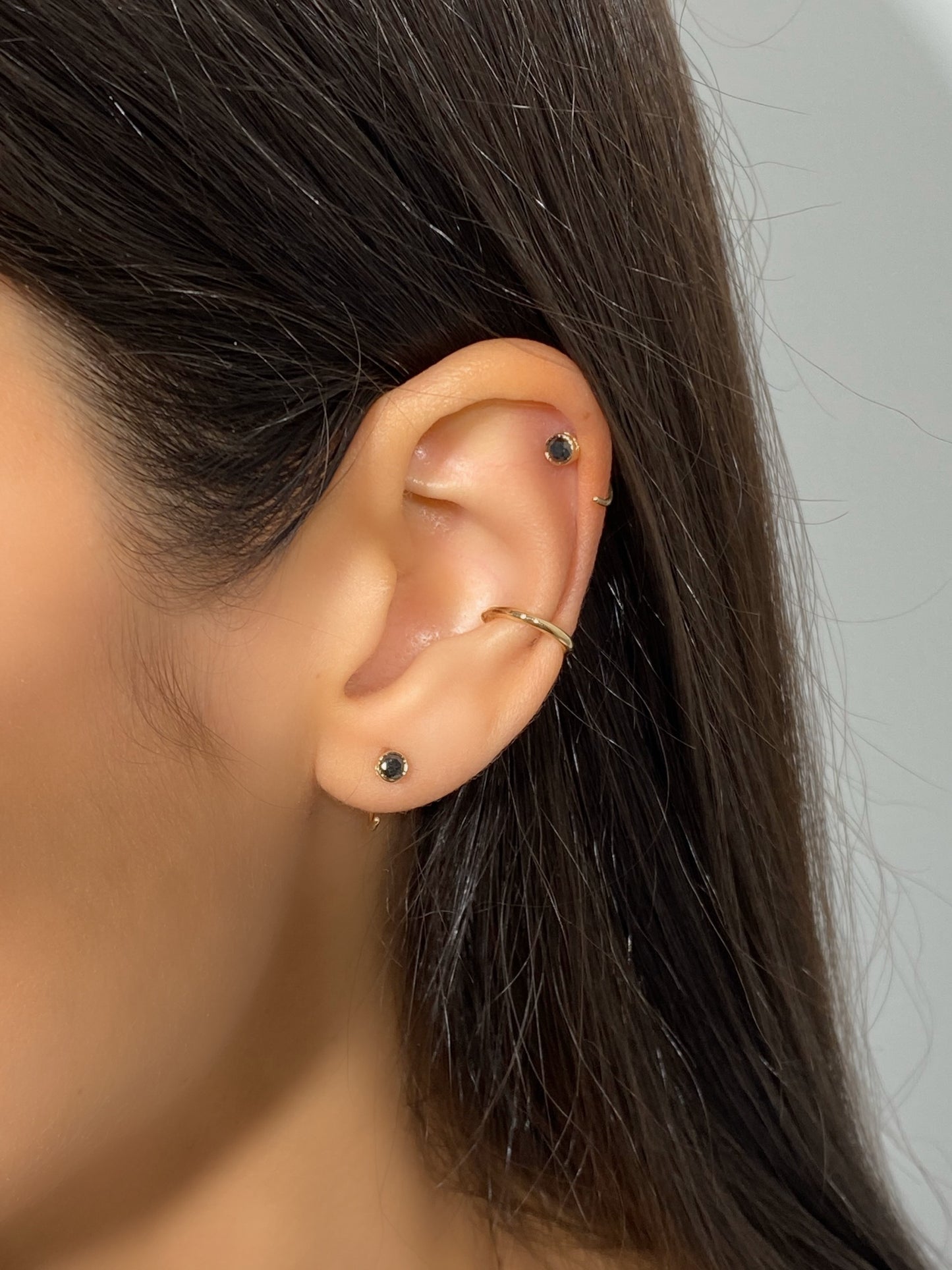 Gemstone Huggie Earring (Single)