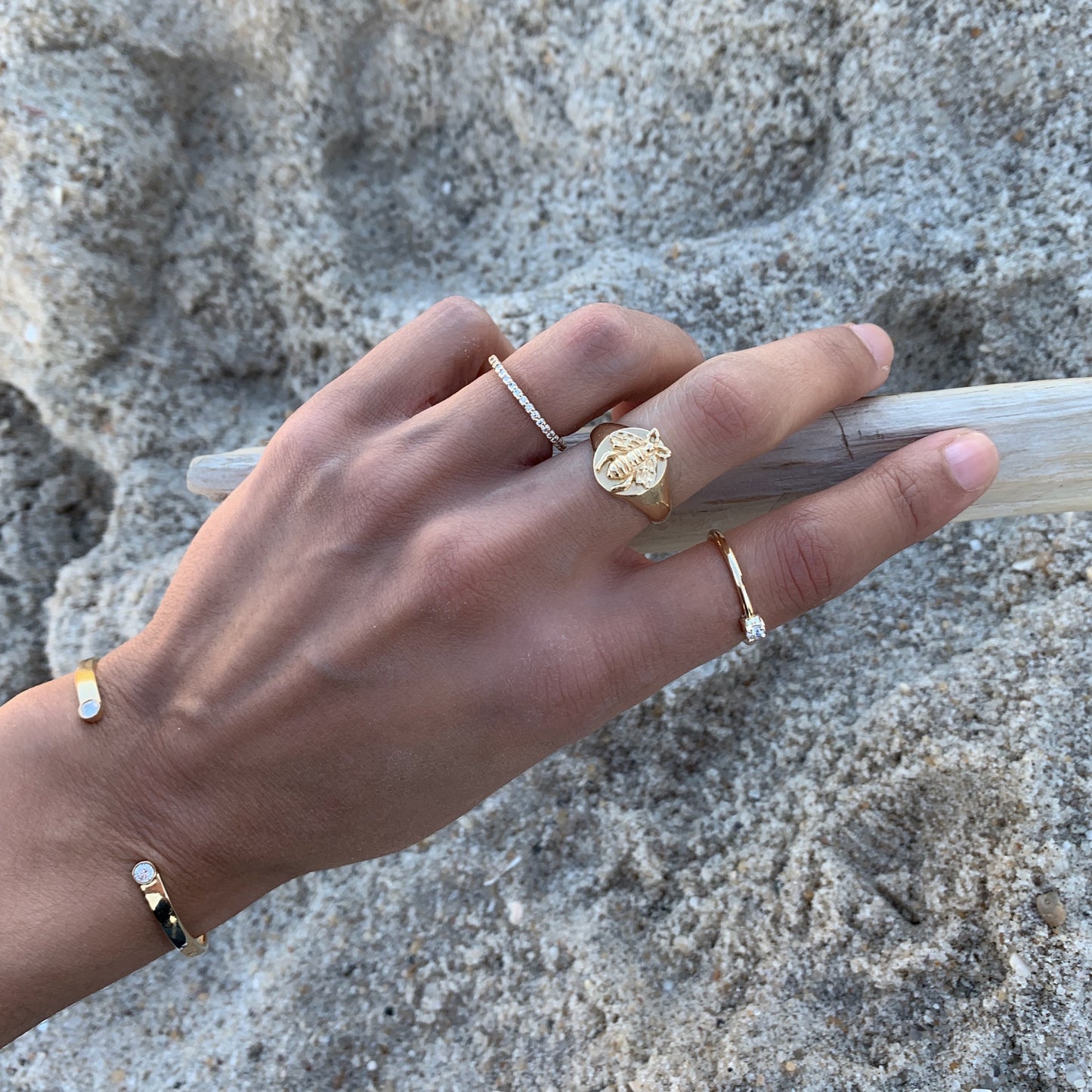 Pave Diamond Stack Band