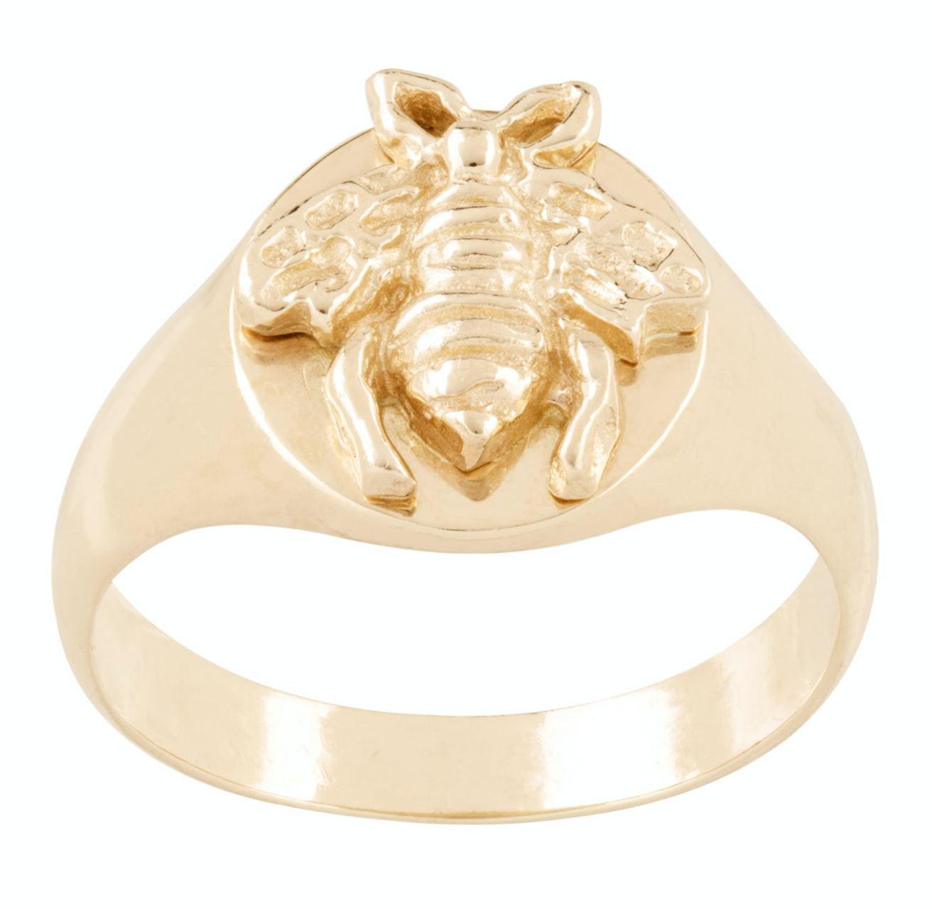 14K Bee Signet Ring
