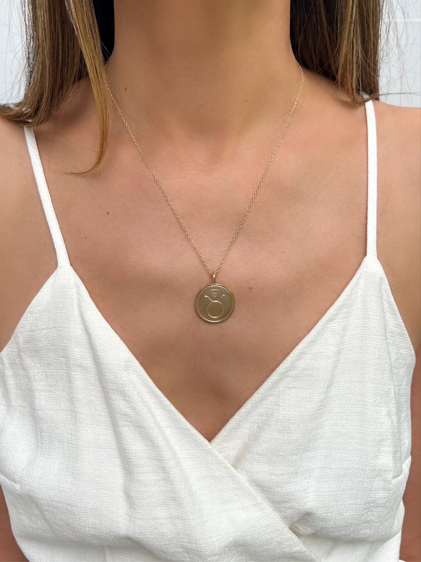 Double Sided Constellation Taurus Necklace