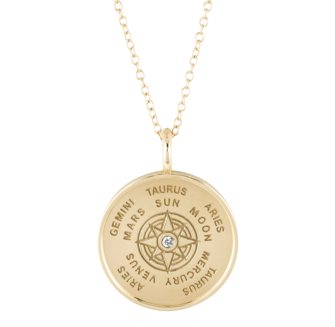 Birth Chart / Diamond Constellation Pendant