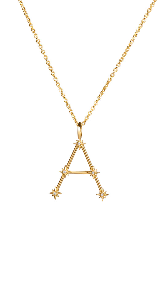 Initial Constellation Pendant Necklace