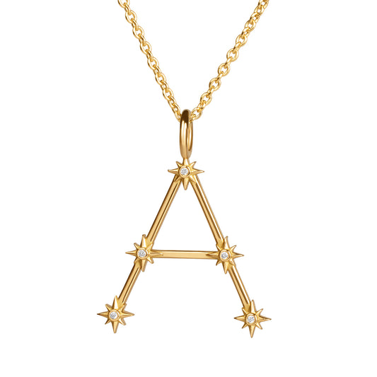 Initial Constellation Pendant Necklace