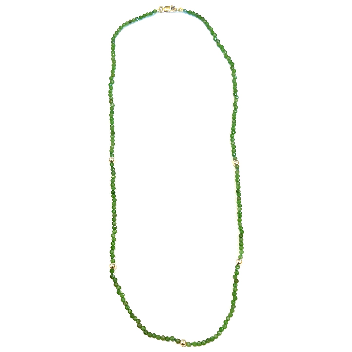 Gemstone Bead Necklace Emerald