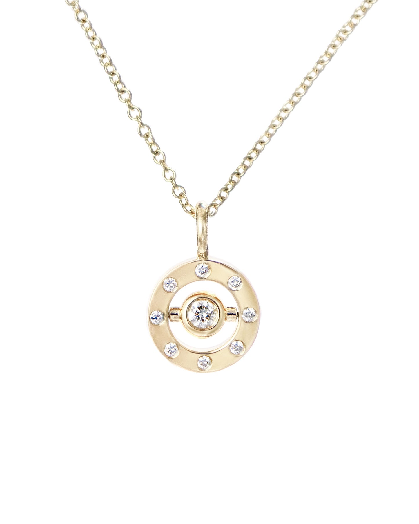 Celeste Rotating Diamond Star Necklace