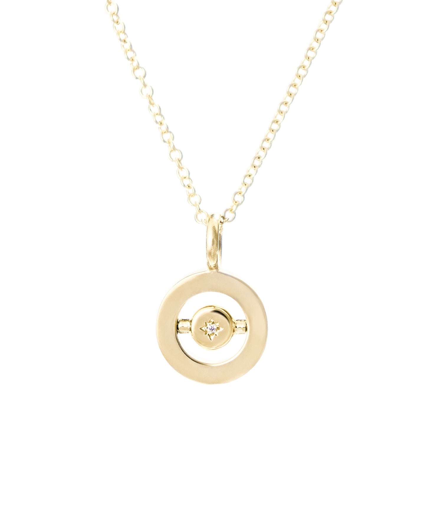 Celeste Rotating Diamond Star Necklace