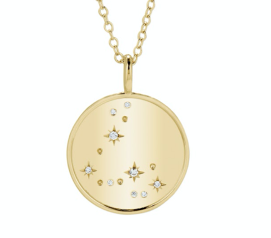 Double Sided Pisces Constellation Pendant