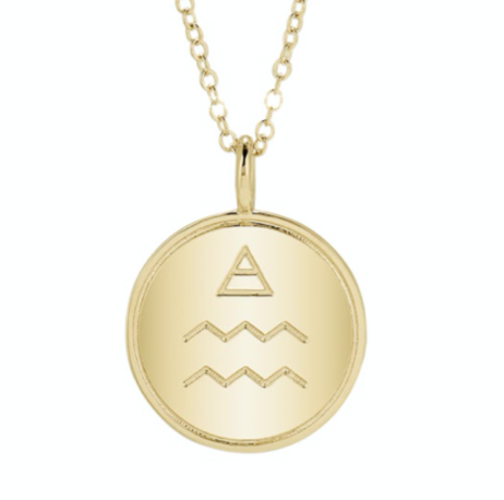 Double Sided Constellation Aquarius Necklace