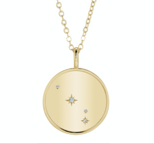18K Gold Gemini Constellation Diamond Necklace