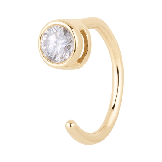 Gemstone Huggie Earring (Single)