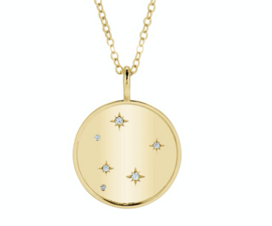 Double Sided Libra Constellation Necklace