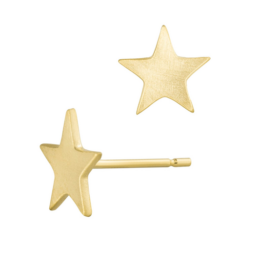 For everyday wear. Can be worn alone or used to layer.  14K yellow gold. post back stud earring. sold as a single earring