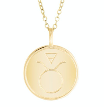 Double Sided Constellation Taurus Necklace