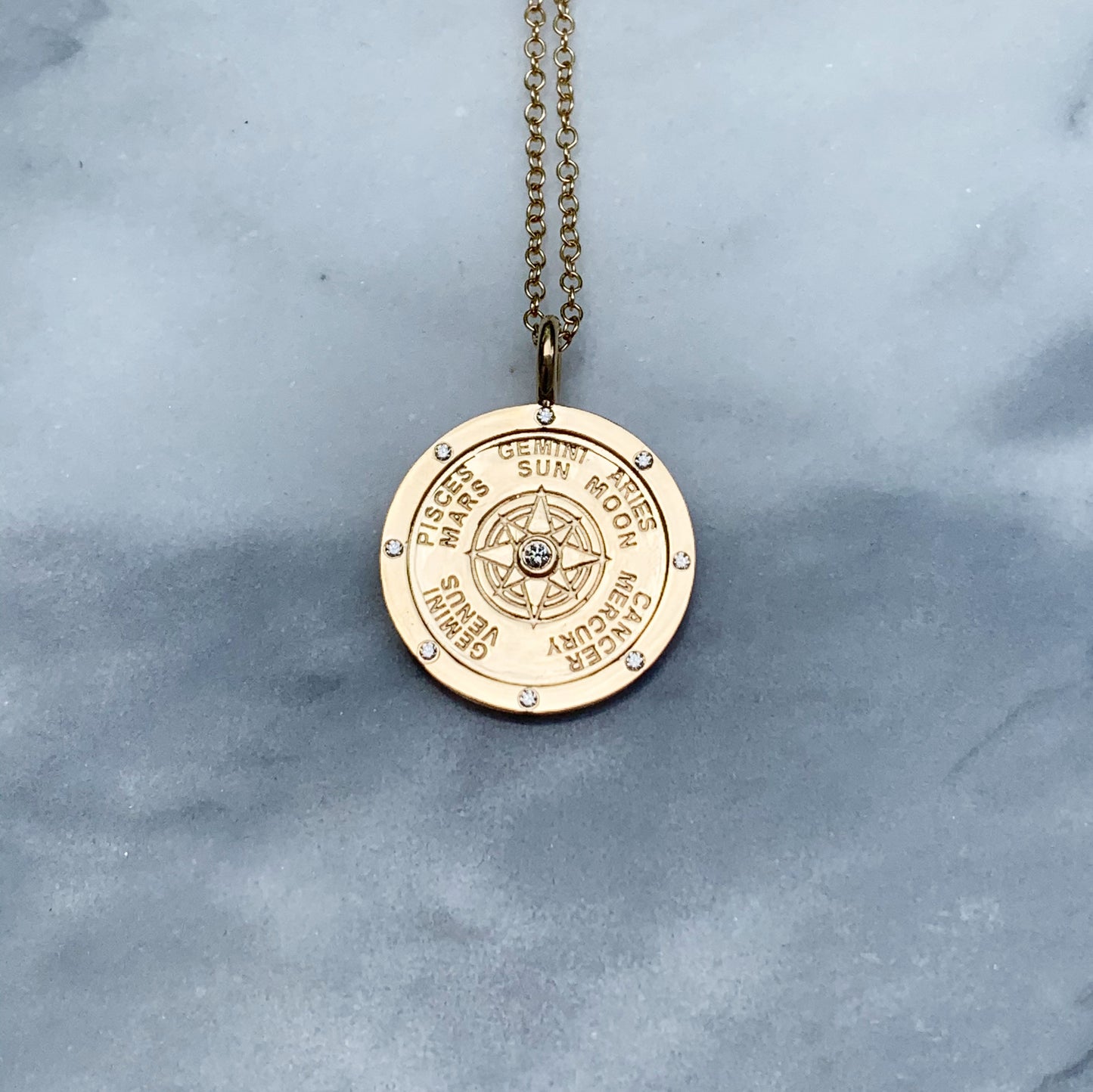 Birth Chart Pendant/ Coordinates